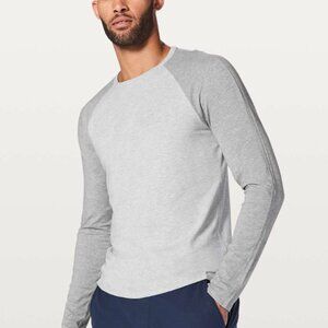Lululemon Mens Bodhi Long Sleeve Raglan Baseball T Shirt Gray Size Medium